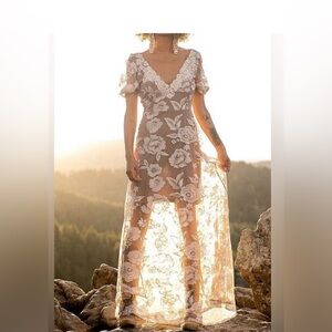 Women’s joyfolie cream dress in size S